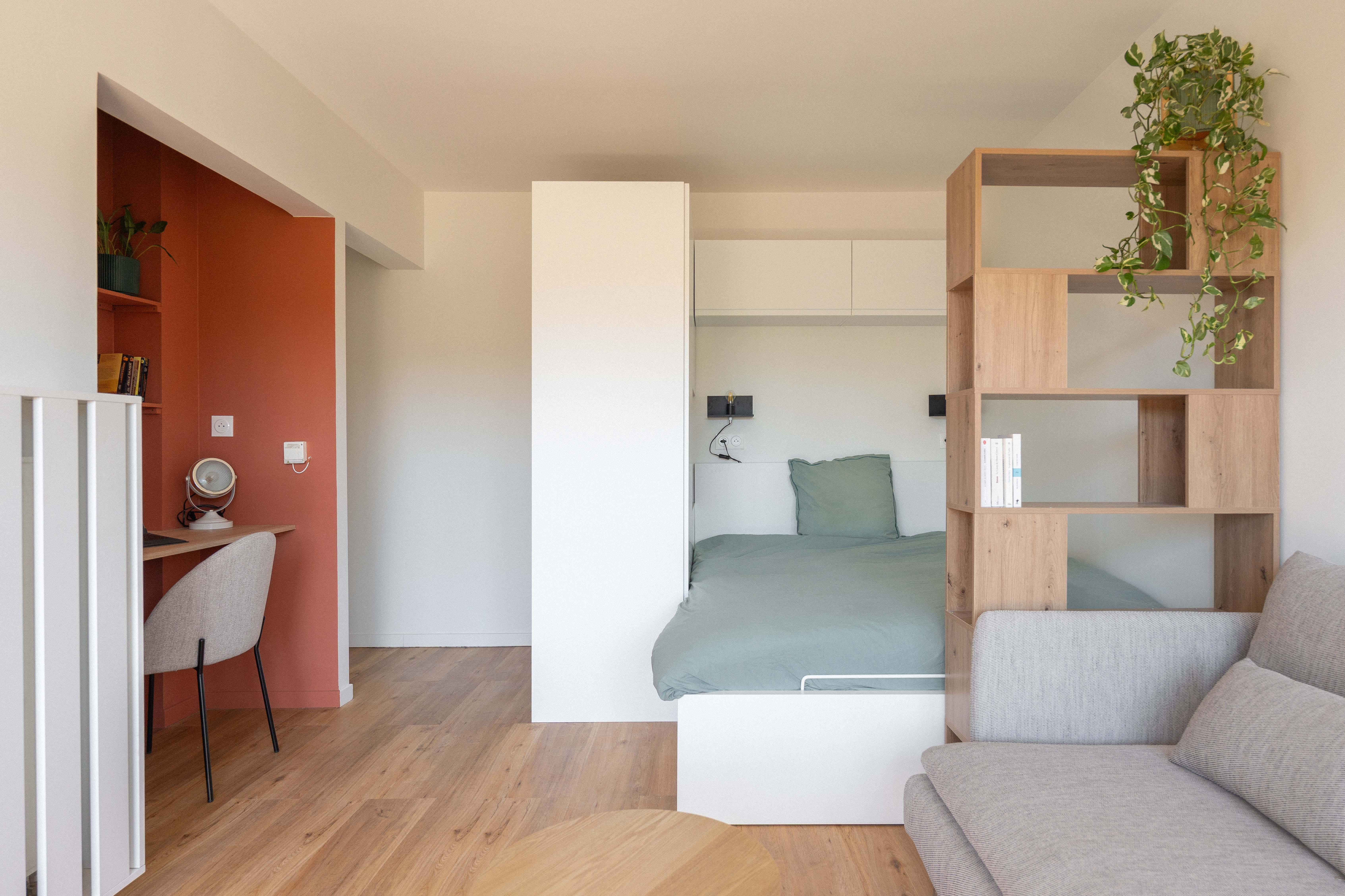 Rénovation studios à Aix destinés à la location meublée longue durée - CASA H